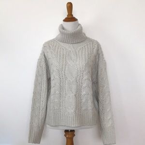 New Chunky Cable Knit Turtleneck Sweater by Cloth RD